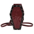 thumbnail image 1 of Moontgen Women Coffin Satchel Bag Cartoon Pu Leather Halloween Sling Purse (Style 1), 1 of 9