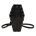 thumbnail image 1 of Moontgen Women Coffin Satchel Bag Cartoon Pu Leather Halloween Sling Purse (Style 2), 1 of 9
