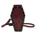 thumbnail image 1 of Moontgen Women Coffin Satchel Bag Cartoon Pu Leather Halloween Sling Purse (Style 5), 1 of 9
