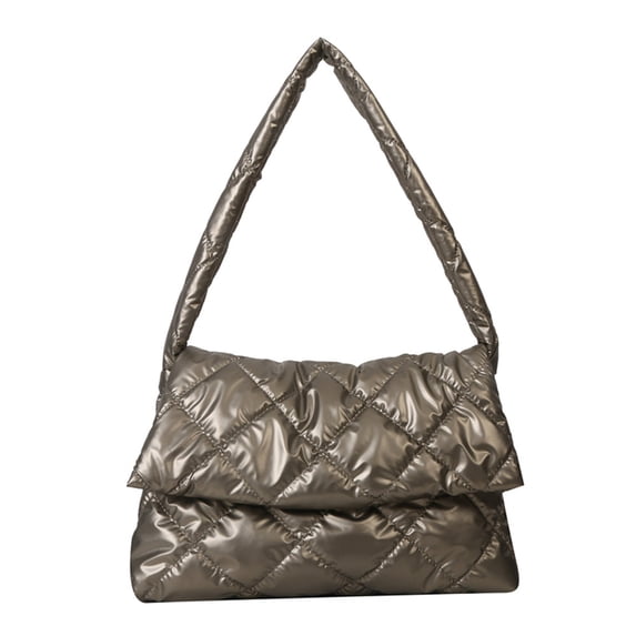 Moontgen Women Puffy Tote Bag Large Capacity Newtrend Quilted Big Handbags (Champagne)