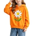 thumbnail image 1 of Mooqilaa Girls Graphic Hoodies, Casual Long Sleeve Fashion Pullover Spring Fall Tops Orange Size 3-4 T, 1 of 6