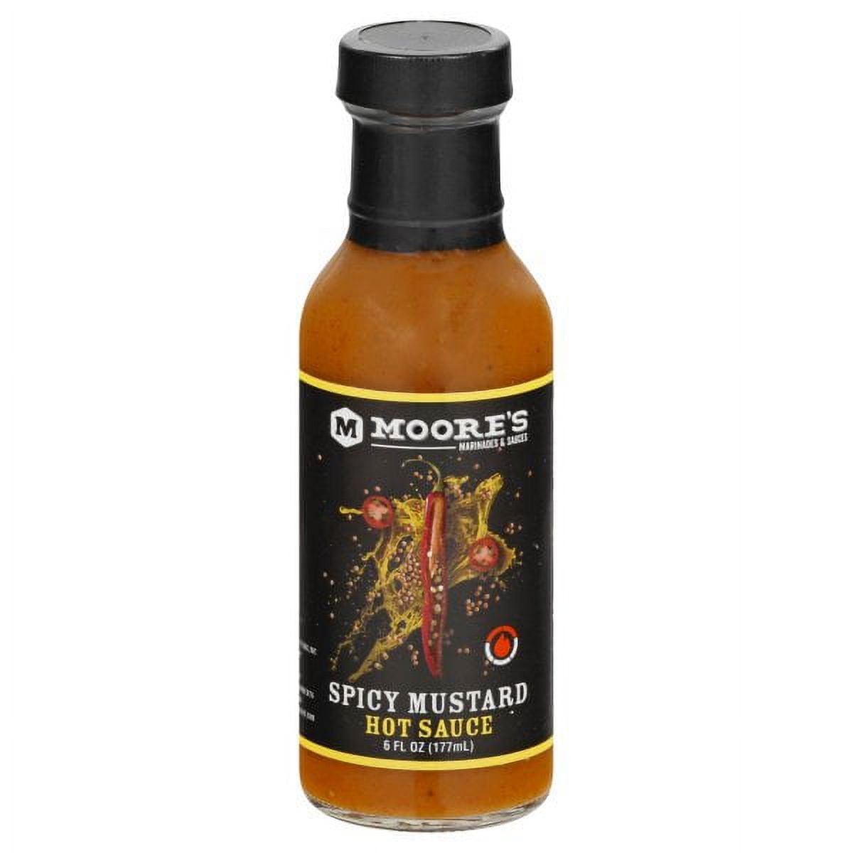 Moore 319355 6 oz Mustard Tangy Hot Sauce Pack of 6