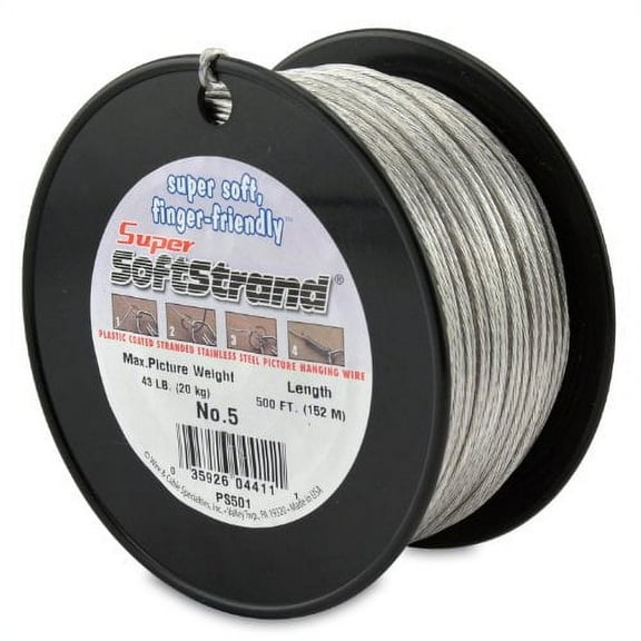 Super Softstrand Picture Wire, 43 Lb, 500 FT