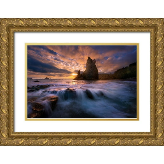 Moore, Chris 24x17 Gold Ornate Wood Framed with Double Matting Museum Art Print Titled - Fractured