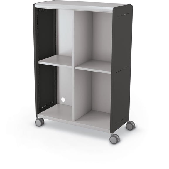 Moore Compass Cabinet - Grande -Cubbies / Casters- Black