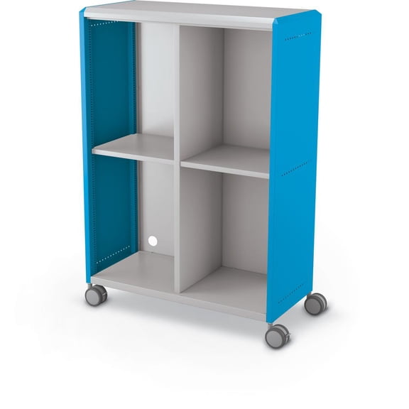 Moore Compass Cabinet - Grande -Cubbies / Casters-Blue