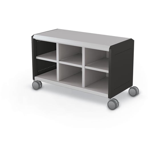 Compass Cabinet - Maxi H1 -Cubbies / Casters - Black