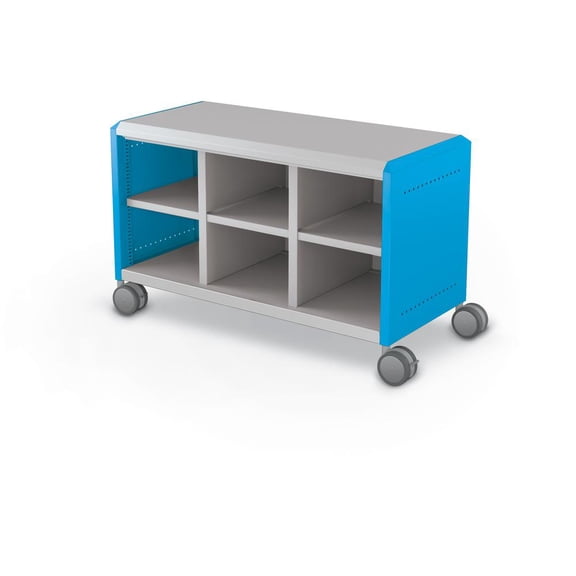 Compass Cabinet - Maxi H1 -Cubbies / Casters - Blue