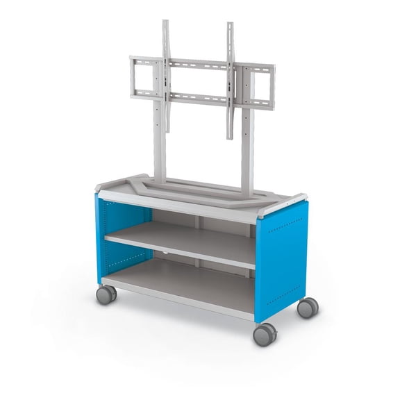 Compass Cabinet - Maxi H1 -Shelves / Casters / TV Mount - Blue
