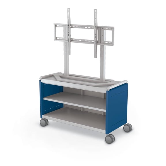 Compass Cabinet - Maxi H1 -Shelves / Casters / TV Mount - Navy
