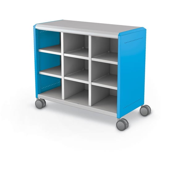 Moore Compass Cabinet - Maxi H2 -Cubbies / Casters - Blue