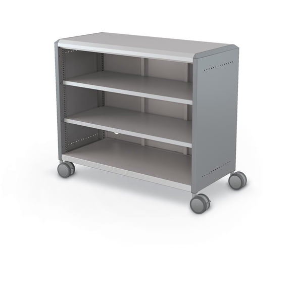 Moore Compass Cabinet - Maxi H2 -Shelves / Casters - Cool Grey