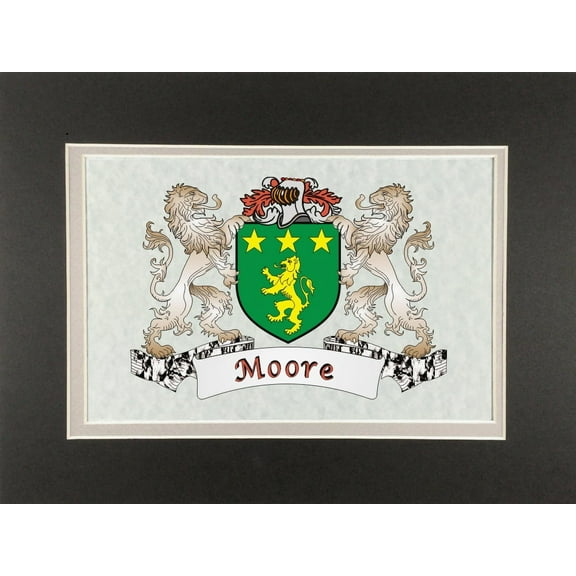 Moore Irish Coat of Arms Print - Frameable 9" x 12"