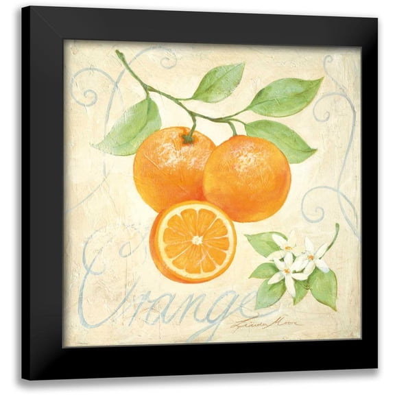 Moore, Linda 20x20 Black Modern Framed Museum Art Print Titled - Orange