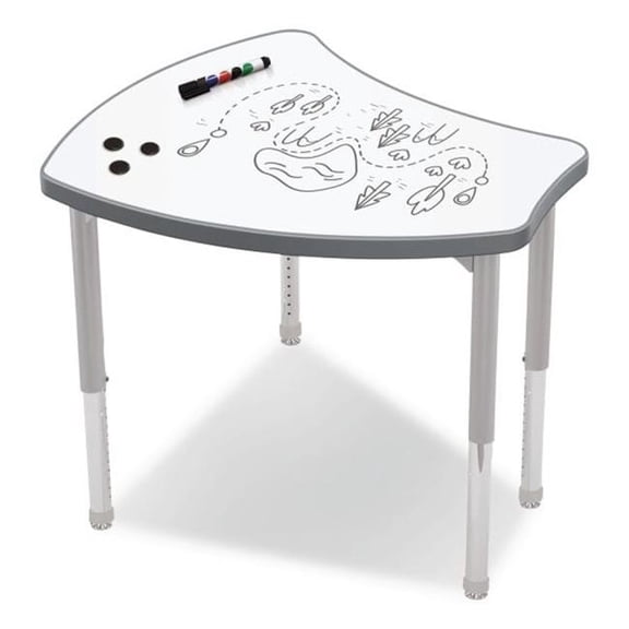 MooreCo BLT70523 Model 70523 Astute Hard Plastic Desk, White