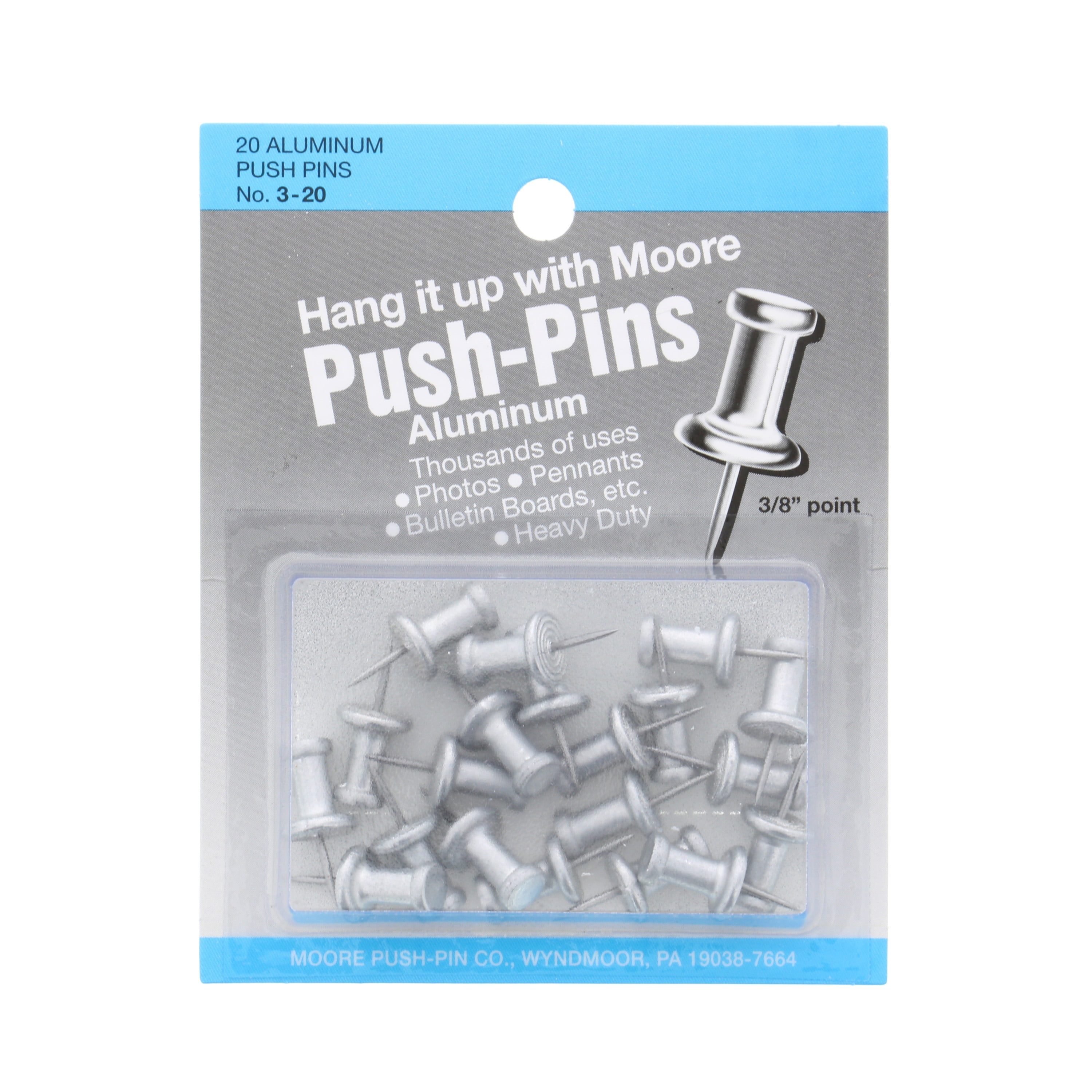 Walnut Push Pins, Set of 20
