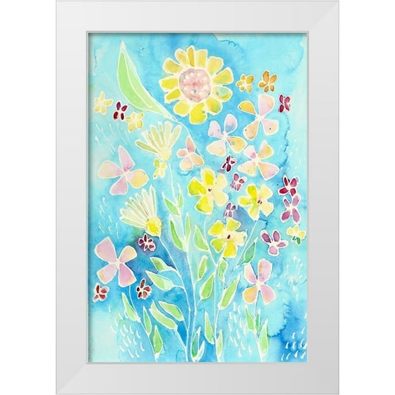 Moore, Regina 11x14 White Modern Wood Framed Museum Art Print Titled - Snappy Floral I
