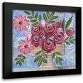 thumbnail image 1 of Moore, Regina 12x12 Black Modern Framed Museum Art Print Titled - Rosa Bouquet I, 1 of 5
