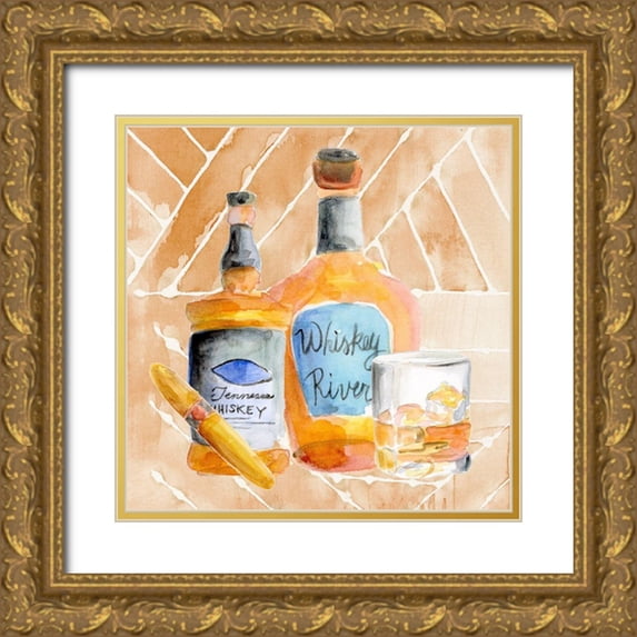 Moore, Regina 12x12 Gold Ornate Wood Framed with Double Matting Museum Art Print Titled - Man Cave I
