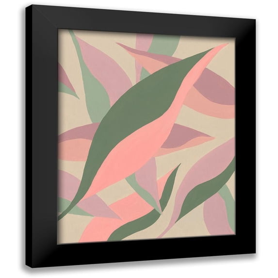 Moore, Regina 12x14 Black Modern Framed Museum Art Print Titled - Elongated Leaves I