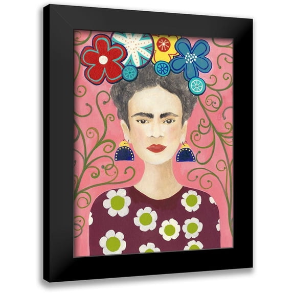 Moore, Regina 12x14 Black Modern Framed Museum Art Print Titled - Frida Floral I