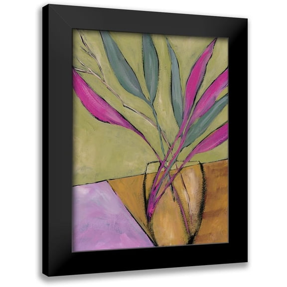 Moore, Regina 12x14 Black Modern Framed Museum Art Print Titled - Fuchsia Stems II