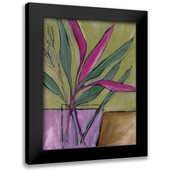 Moore, Regina 12x14 Black Modern Framed Museum Art Print Titled - Fuchsia Stems I
