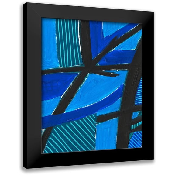 Moore, Regina 12x14 Black Modern Framed Museum Art Print Titled - Involved Blues II