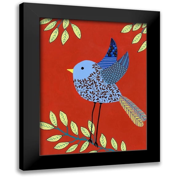 Moore, Regina 12x14 Black Modern Framed Museum Art Print Titled - Patterned Feathers III
