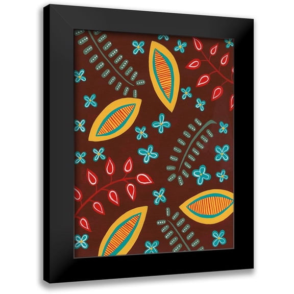 Moore, Regina 12x14 Black Modern Framed Museum Art Print Titled - Stylized Motif II