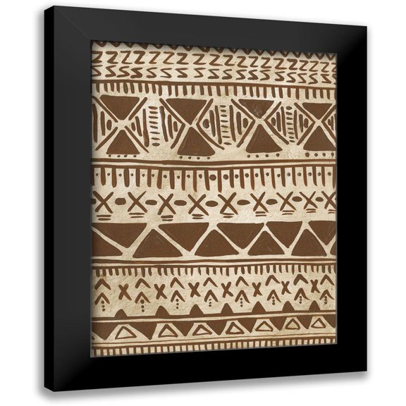 Moore, Regina 12x14 Black Modern Framed Museum Art Print Titled - Tribal Markings II