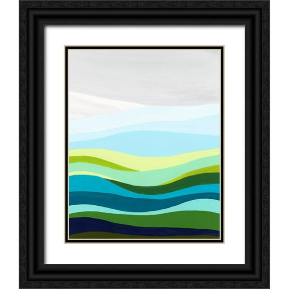 Moore, Regina 12x14 Black Ornate Wood Framed with Double Matting Museum Art Print Titled - Calm Passage II