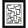 thumbnail image 1 of Moore, Regina 12x14 Black Ornate Wood Framed with Double Matting Museum Art Print Titled - Shuffle III, 1 of 4