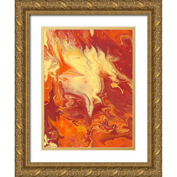 Moore, Regina 12x14 Gold Ornate Wood Framed with Double Matting Museum Art Print Titled - Nomadic Blaze I