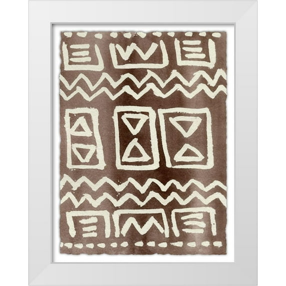 Moore, Regina 12x14 White Modern Wood Framed Museum Art Print Titled - Ancestral Marks III