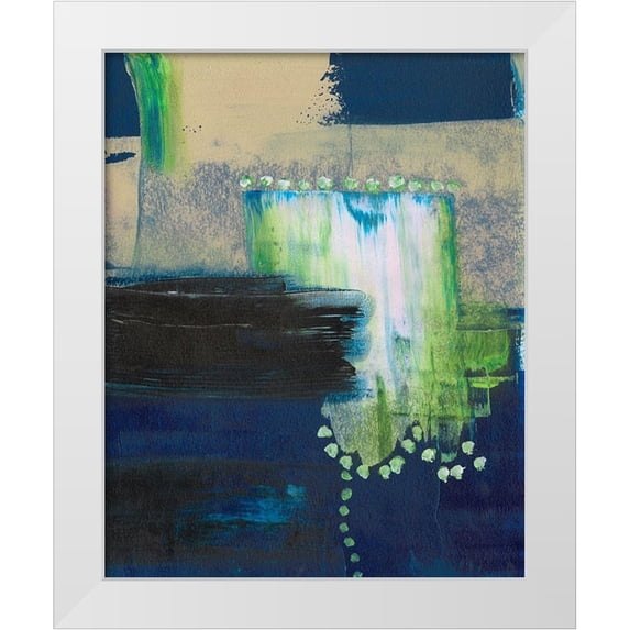 Moore, Regina 12x14 White Modern Wood Framed Museum Art Print Titled - Blue Composite I