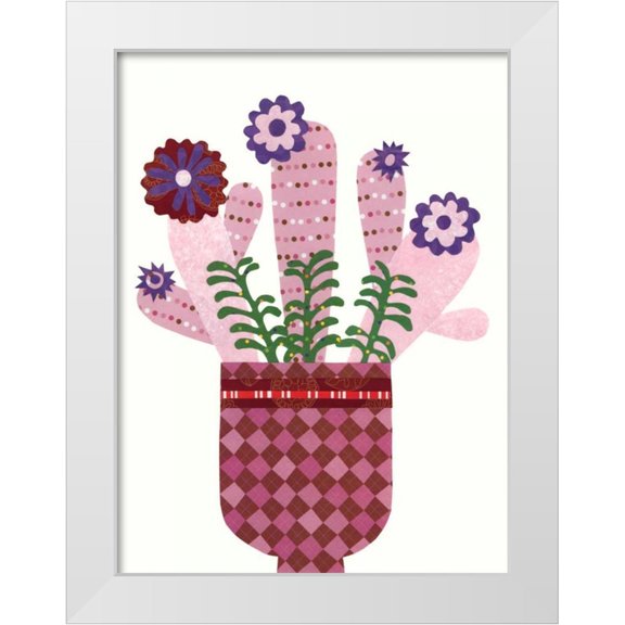 Moore, Regina 12x14 White Modern Wood Framed Museum Art Print Titled - Cheerful Succulent III