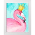 thumbnail image 1 of Moore, Regina 12x14 White Modern Wood Framed Museum Art Print Titled - Flamingo Queen II, 1 of 4