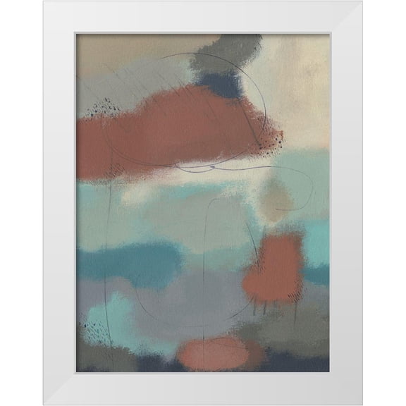 Moore, Regina 12x14 White Modern Wood Framed Museum Art Print Titled - Floating By II