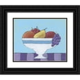 thumbnail image 1 of Moore, Regina 14x12 Black Ornate Wood Framed with Double Matting Museum Art Print Titled - White Fruit Bowl II, 1 of 4