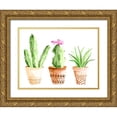thumbnail image 1 of Moore, Regina 14x12 Gold Ornate Wood Framed with Double Matting Museum Art Print Titled - Patterned Pots II, 1 of 4