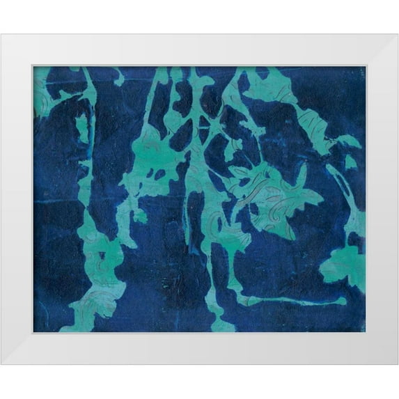 Moore, Regina 14x12 White Modern Wood Framed Museum Art Print Titled - Brackish Flowers II