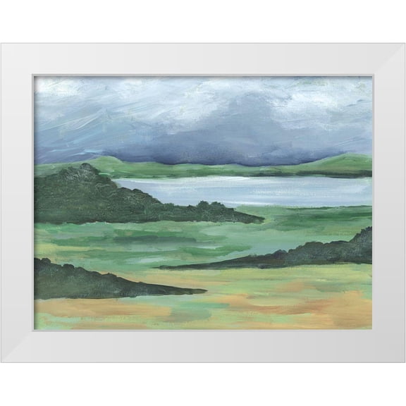 Moore, Regina 14x12 White Modern Wood Framed Museum Art Print Titled - Striated Terrain II
