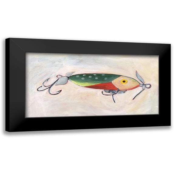 Moore, Regina 14x9 Black Modern Framed Museum Art Print Titled - Retro Fishing Lure III