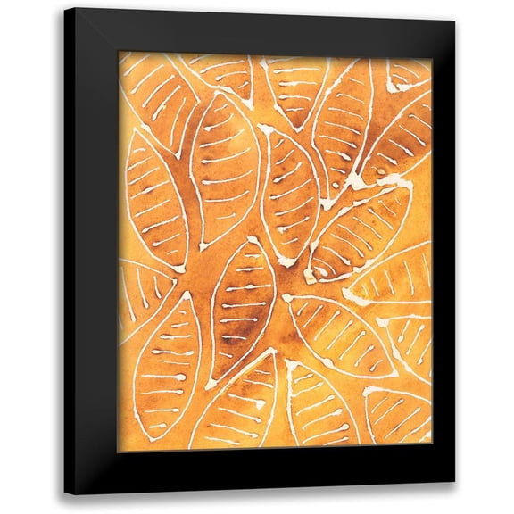Moore, Regina 15x18 Black Modern Framed Museum Art Print Titled - Stylized Leaf Shapes II