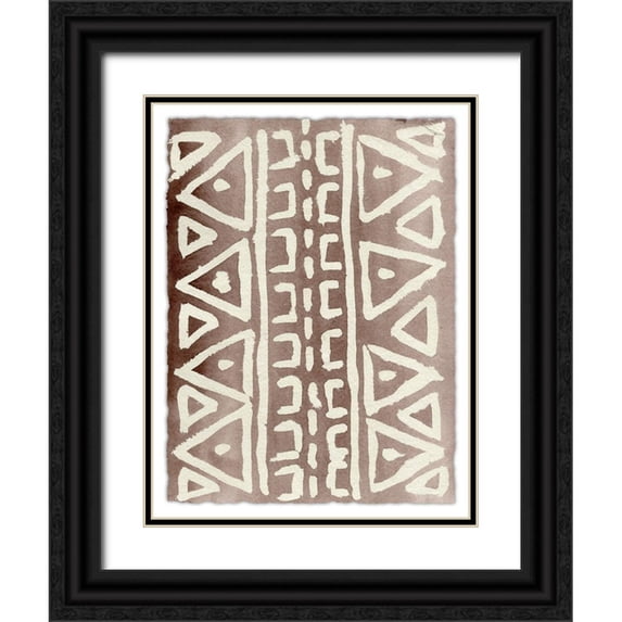 Moore, Regina 15x18 Black Ornate Wood Framed with Double Matting Museum Art Print Titled - Ancestral Marks VIII