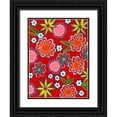 thumbnail image 1 of Moore, Regina 15x18 Black Ornate Wood Framed with Double Matting Museum Art Print Titled - Bright Flowers I, 1 of 4