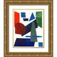 thumbnail image 1 of Moore, Regina 15x18 Gold Ornate Wood Framed with Double Matting Museum Art Print Titled - Colorful Shapes III, 1 of 4