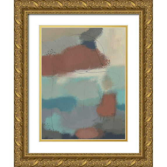 Moore, Regina 15x18 Gold Ornate Wood Framed with Double Matting Museum Art Print Titled - Floating By II