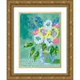 thumbnail image 1 of Moore, Regina 15x18 Gold Ornate Wood Framed with Double Matting Museum Art Print Titled - Pastel Blossoms II, 1 of 4